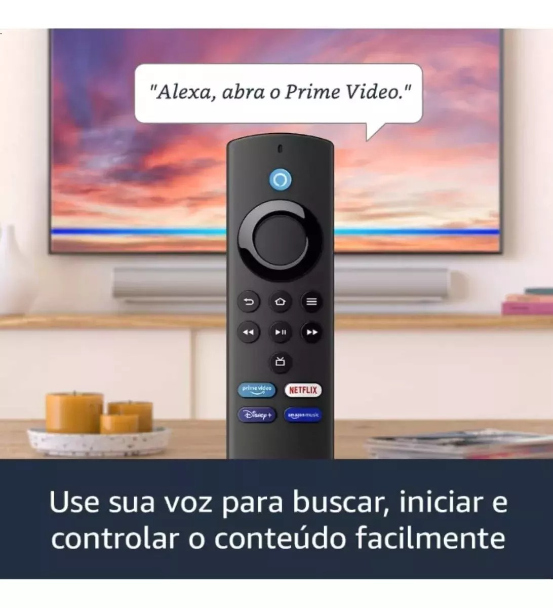 Fire TV Stick Lite 2º Geração | Streaming em Full HD com Alexa | Com Controle Remoto Lite por Voz com Alexa